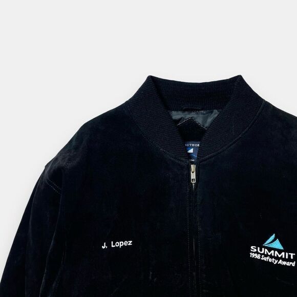 Vtg 90s NOS Summit Letterman Jacket, Suede Leather Varsity School Trucking Lopez - Picture 4 of 7